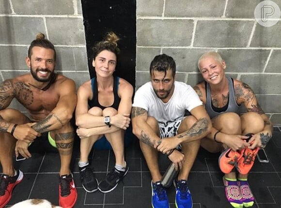 Giovanna Antonelli e Bruno Gagliasso treinam crossfit juntos