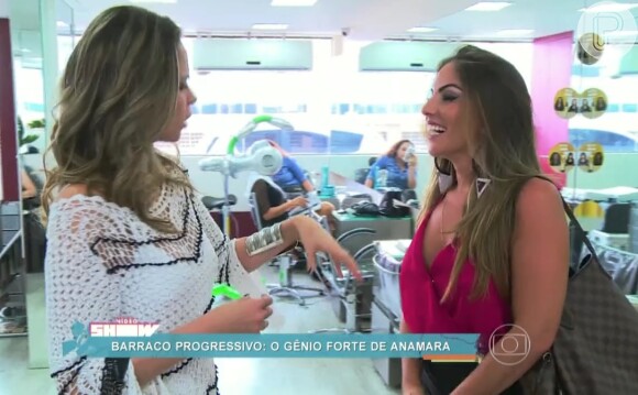 Ana Paula Renault estreou no 'Vídeo Show' em março entrevistando Anamara, ex-participante do 'BBB10' e 'BBB13'