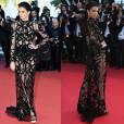 Kendall Jenner apostou num longo com muita transparência do estilista Roberto Cavalli para passar pelo tapete vermelho de Cannes neste domingo, 15 de maio de 2016