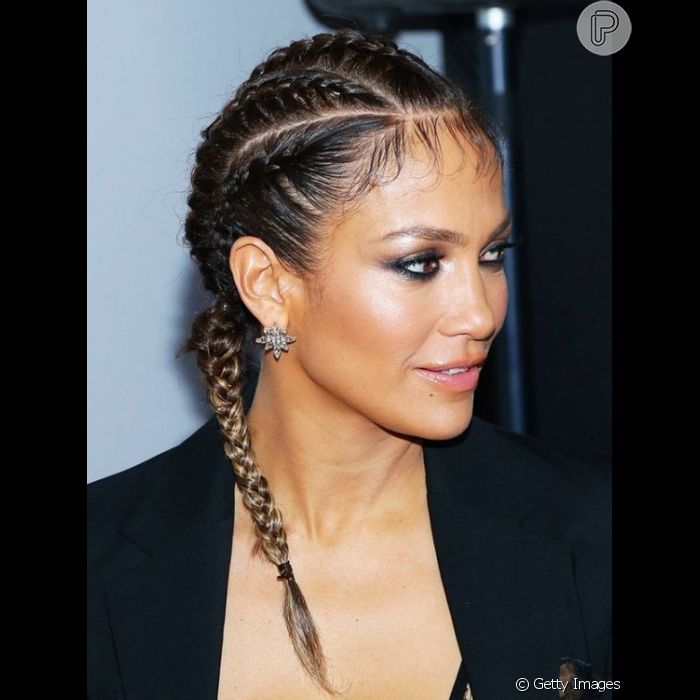 A cantora Jennifer Lopez já adotou a tendência das tranças boxeadoras -  Purepeople