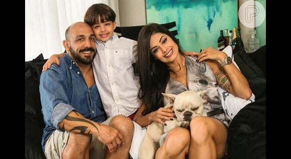 Aline Riscado Rodrigo Riscado foram casados por sete anos e têm um filho, Nathan, de 5 anos