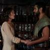 Leila (Juliana Didone) se apaixonou por Gahiji (Fernando Sampaio) no acampamento hebreu, na novela 'Os Dez Mandamentos - Nova Temporada'