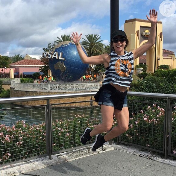 Giovanna Antonellicurte dia no Universal Studios Resorts, nos Estados Unidos, em 21 de maio de 2015