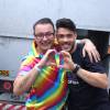 Ex-participante do 'BBB', Dicésar foi com o namorado durante a parada do orgulho LGBT