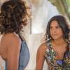 Luzia (Lucy Alves) dará um esbarrão proposital em Tereza (Camila Pitanga), fazendo a bolsa da rival cair, na novela 'Velho Chico'
