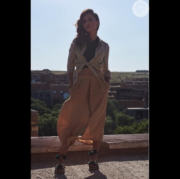 Sabrina Sato está compartilhando momentos das gravações em Marrocos com seus seguidores nas redes sociais