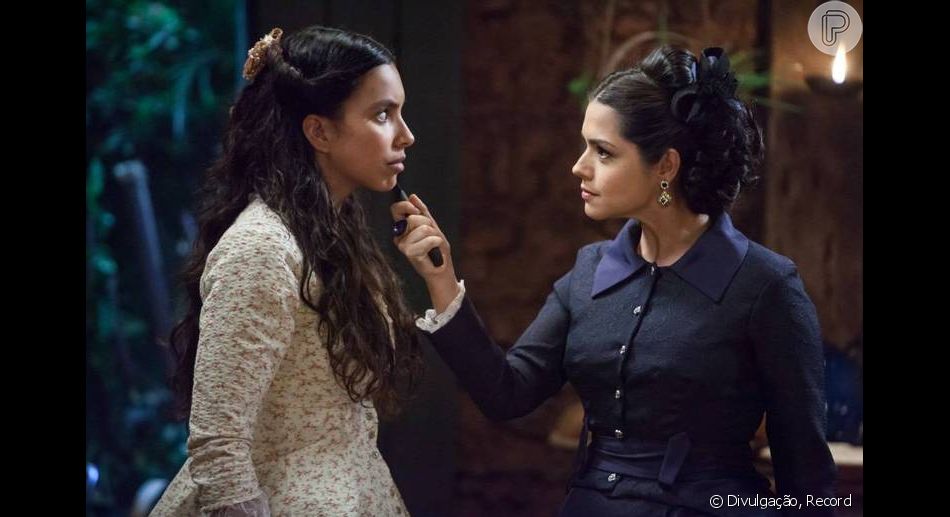 Em &#039;Escrava Mãe&#039;, Gabriela Moreyra é Juliana e sua rival é Maria Isabel, personagem de  Thais Fersoza 