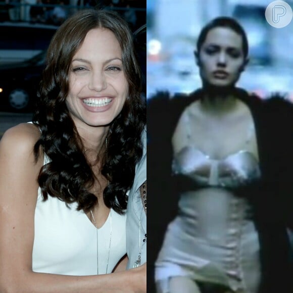 Angelina Jolie apareceu careca no clipe de 'Anybody Seen My Baby', da banda The Rolling Stones, em 1997