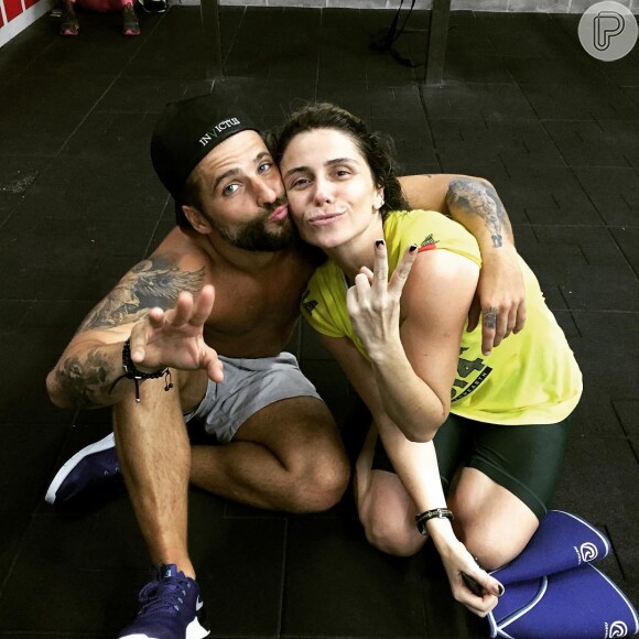 Giovanna Antonelli e Bruno Gagliasso fazem crossfit juntos