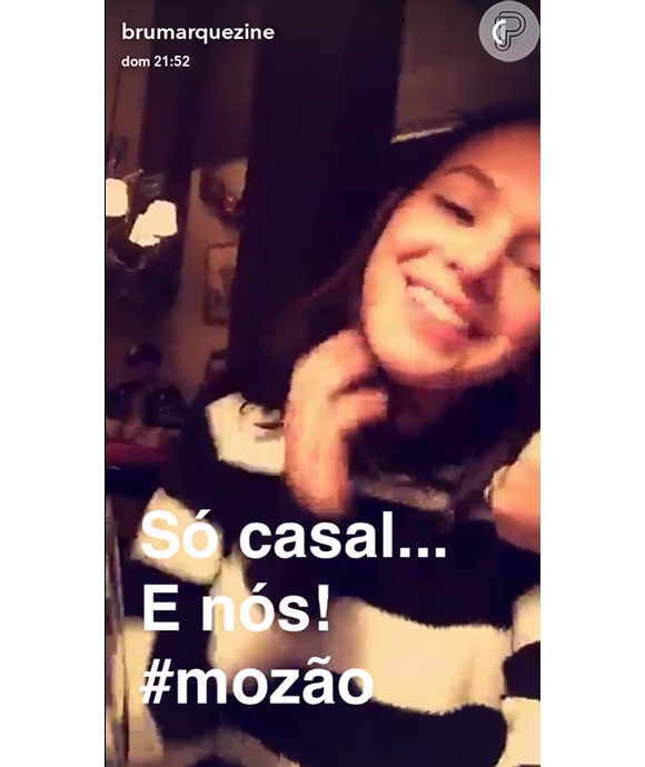 'Mozão e Mozinho', comentou em um vídeo em seu perfil do Snapchat