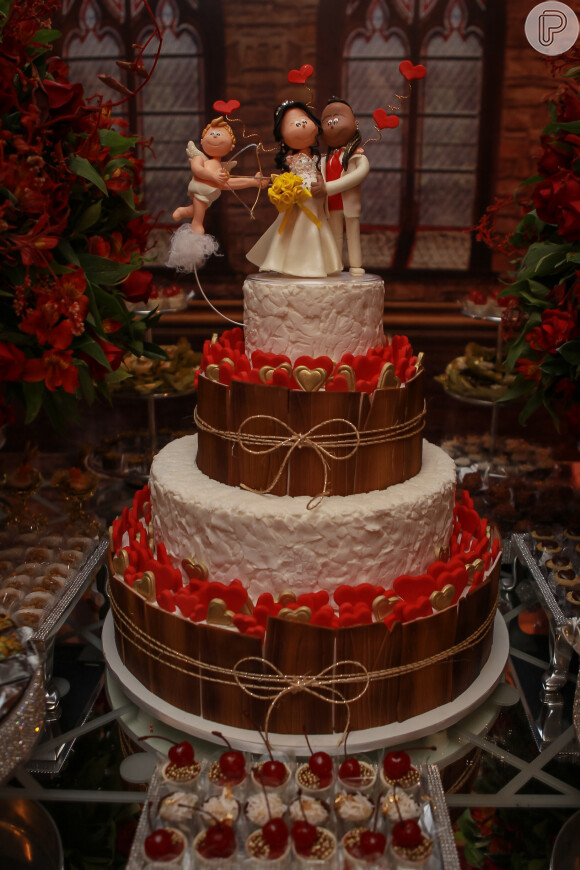 Detalhe da decoração do casamento de Pepê com Thalyta Santos