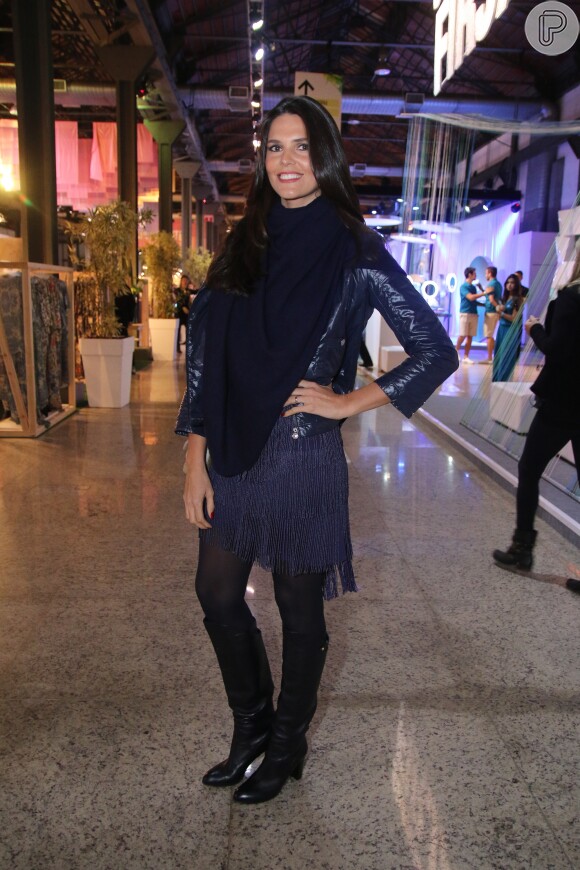 A modelo Daniella Sarahyba também esteve no evento de moda para conferir o desfile da Martu