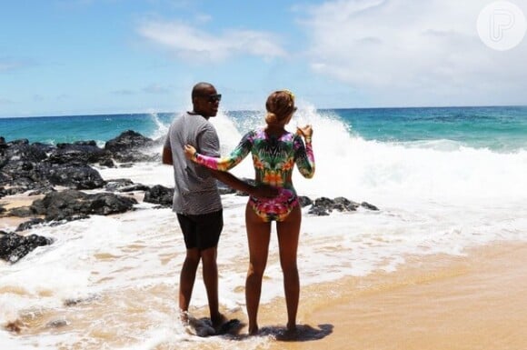 Beyoncé viajou para o Havaí com o marido, Jay-Z e a filha, Blue Ivy