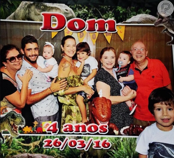 Luana Piovani e a família comemoraram o anivérsário de Dom em março