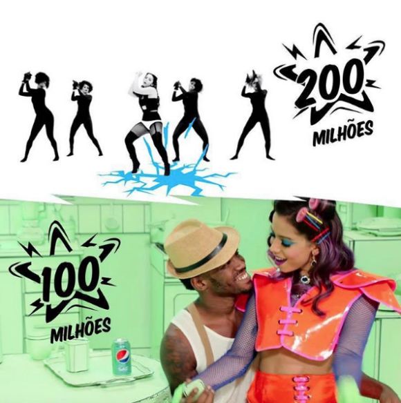 Anitta comemorou 100 milhões de visualizações no clipe 'Essa Mina é Louca'