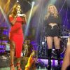 Anitta recebeu Joelma no palco do 'Música Boa Ao Vivo'