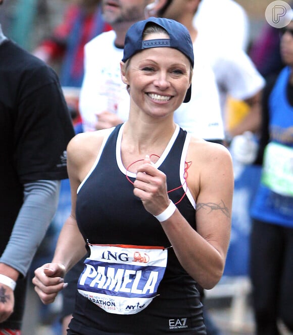 Pamela Anderson contou que os últimos 8 quilômetros da Maratona de Nova York foram os piores