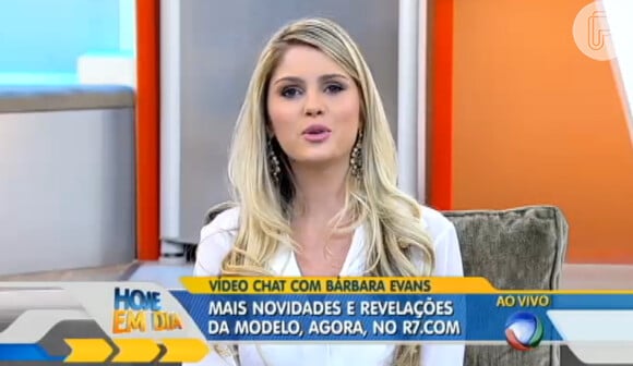 Bárbara Evans foi a entrevistada do progama 'Hoje em Dia', da TV Record e contou que quer ser apresentadora