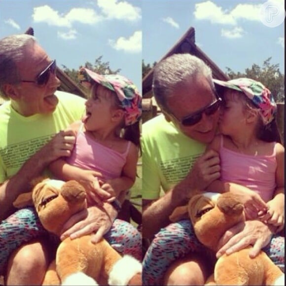 Roberto Justus compartilhou uma foto com a filha, Rafaella Justus. 'Muito amor, muita paixão, grandes momentos...', escreveu ele, em 9 de novembro de 2013 