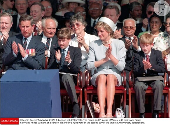 Com os filhos ainda pequenos, em 1995, Charles e Diana foram a um concerto em Hyde Park, em Londres, quando ainda eram casados