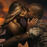 Kim Kardashian e Kanye West trocam beijos e carícias em novo clipe do rapper