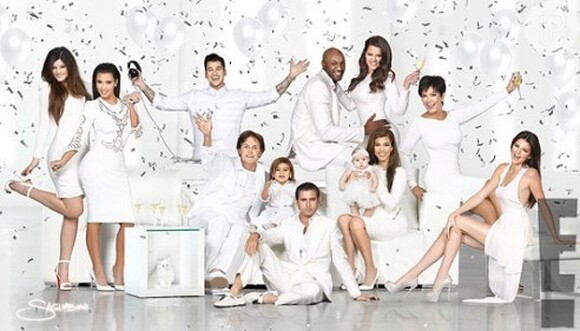 Todo ano, a família Kardashian divulga um carão de Natal