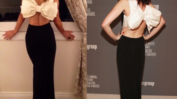 Sabrina Sato usa o mesmo vestido de Lily Collins da grife francesa Paule KA