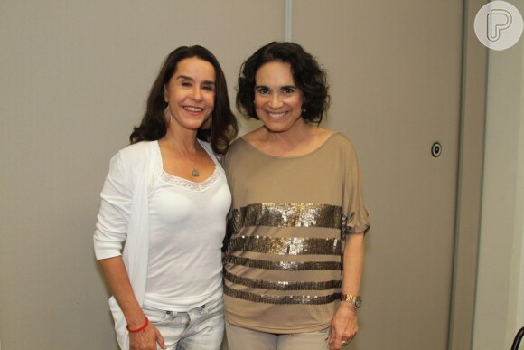 Lucélia Santos e Regina Duarte protagonizaram grandes sucessos nos anos 80. As duas se encontraram na gravação do programa 'Altas Horas' nesta quinta-feira (5)
