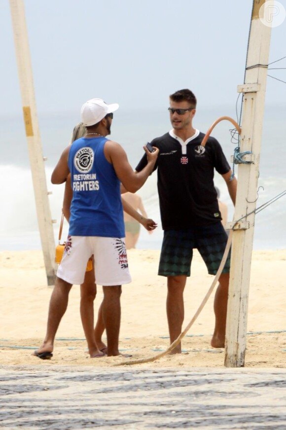 Na sexta-feira (6) Rodrigo e Fernanda foram os apresentadores do sorteio dos grupos da Copa do Mundo 2014, que aconteceu na Costa do Sauípe, na Bahia