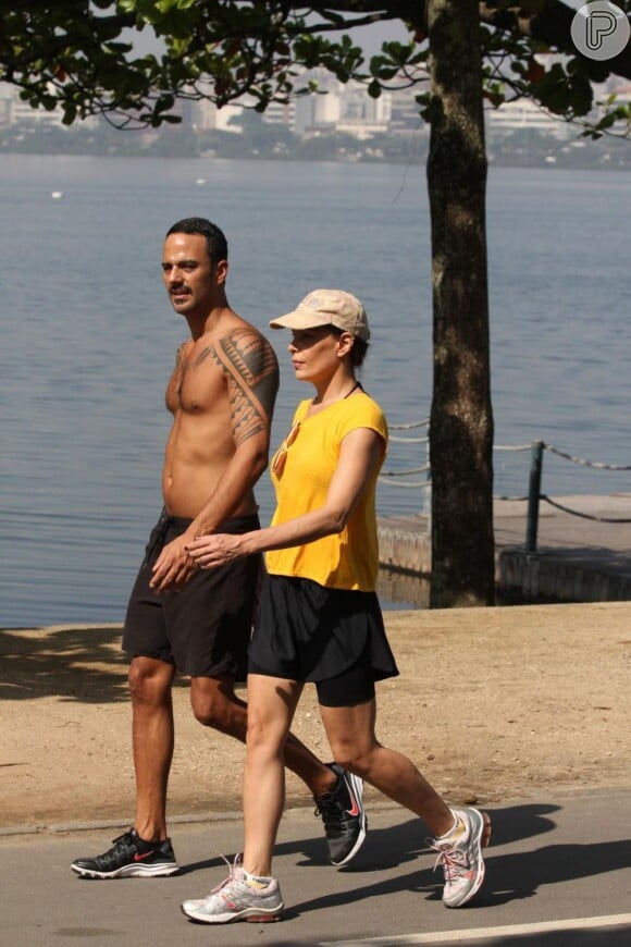 O agora ex-casal adorava fazer exercícios ao ar livre no entorno da lagoa Rodrigo de Freitas