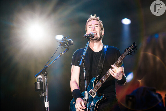 Nickelback animou a multidão que assistia a apresentação no Palco Mundo, no Rock in Rio