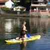 A convite do Purepeple, a ex-BBB experimenta o Stand up paddle na Barra da Tijuca, Zona Oeste do Rio de Janeiro
