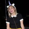 Maria Casadevall apostou no chifre de unicórnio para sua fantasia na festa de Halloween promovida pela Ausländer  no bairro da Mooca, em São Paulo, nesta sexta-feira, 14 de outubro de 2016
