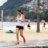 Glenda Kozlowski durante corrida na orla do Rio de Janeiro, nesta terça-feira, 17 de dezembro de 2013