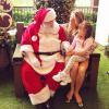 Ticiane Pinheiro levou a filha, Rafaella Justus, para visitar o Papai Noel, nesta terça-feira, 24 de dezembro de 2013, véspera do Natal