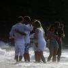 Luana Piovani batizou seu filho, Dom, de 1 ano e 10 meses, nesta quarta-feira, 1º de janeiro de 2014, na praia do Porto, em Fernando de Noronha