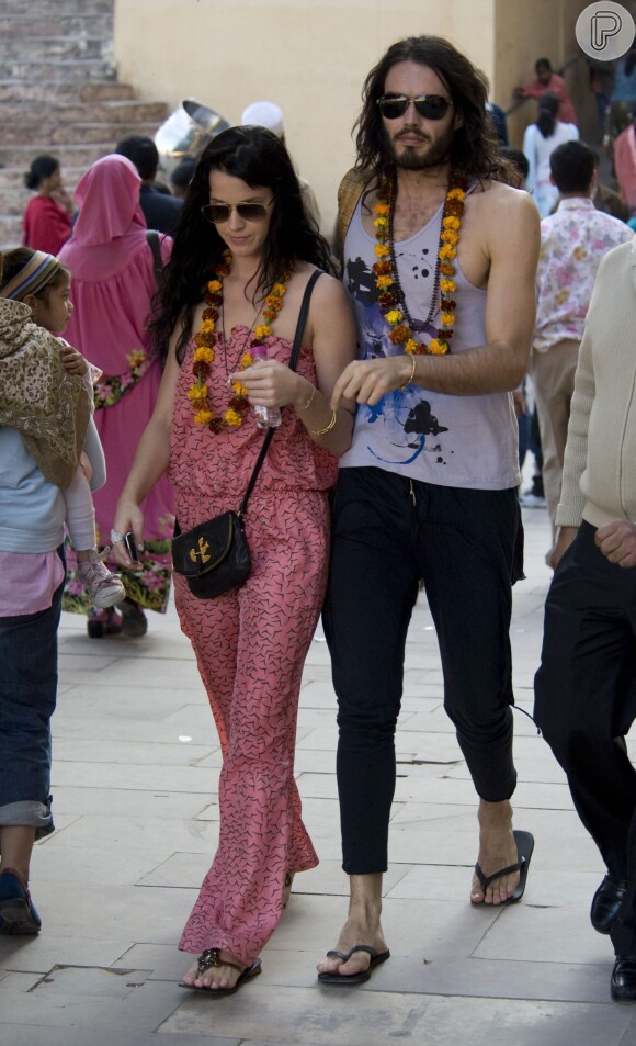 Russel Brand e Katy Perry se casaram na Índia em 2009, e se separaram em 2011
