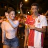 Viviane Araujo mostrou seu samba no pé no ensaio do Salgueiro nesta quinta-feira, 19 de janeiro de 2017