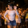 Viviane Araujo mostrou seu samba no pé no ensaio do Salgueiro nesta quinta-feira, 19 de janeiro de 2017