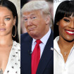 Rihanna tem telefone divulgado por rapper após criticar governo de Donald Trump