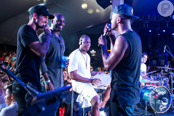 Solteiro, Gabriel Medina curtiu o evento 'Tardezinha', comandado por Rafael Zulu e com show do cantor Thiaguinho, neste domingo, dia 29 de janeiro de 2017, em Jurerê Internacional