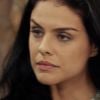 Samara (Paloma Bernardi) se assusta ao saber que Aruna (Thais Melchior) está morta, na última semana da novela 'A Terra Prometida'