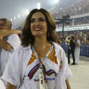 Fátima Bernardes desfilou pela Grande Rio, na Sapucaí: 'Não dá pra passar por essa vida sem viver essa experiência'