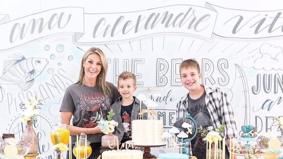 Ana Hickmann faz festa de aniversário tripla com filho e sobrinho: 'Incrível'