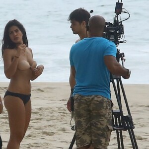 Antonia gravou cenas com Rafael Vitti para a novela das 19h da TV Globo
