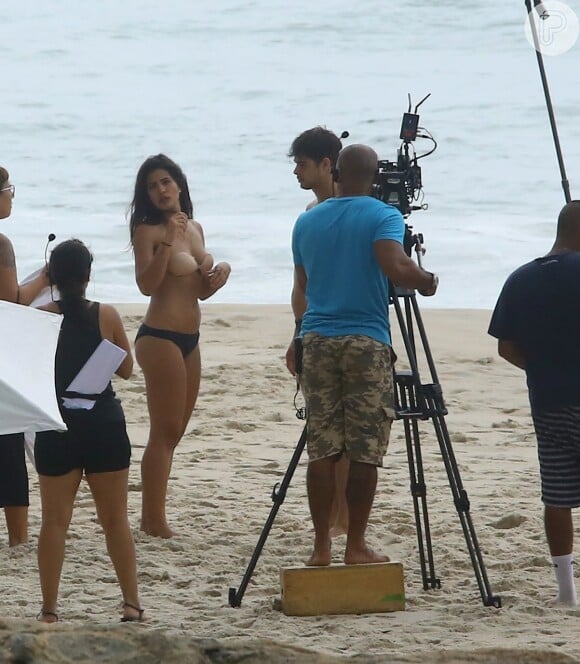 Antonia gravou cenas com Rafael Vitti para a novela das 19h da TV Globo