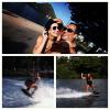 Kyra Gracie aparece em uma foto postada pelo namorado no Instagram dando aulas de wakeboard para ele no início de janeiro