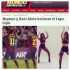 Neymar e Daniel Alves dançam hit brasileiro 'Lepo Lepo', do Psirico, em jogo; dança foi destaque em imprensa internacional