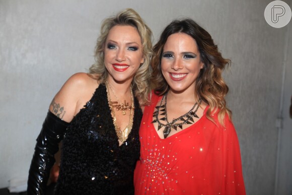 Wanessa e Deborah Blando nos bastidores do show em São Paulo