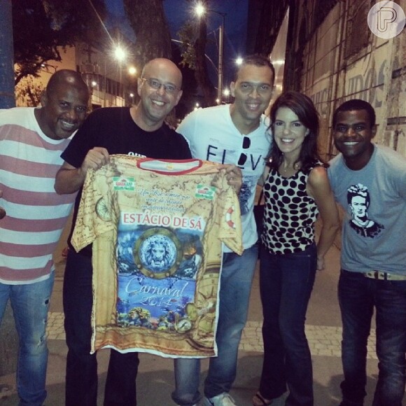 Mariana Gross e Alex Escobar visitaram vários barracões de escolas de samba do Rio de Janeiro